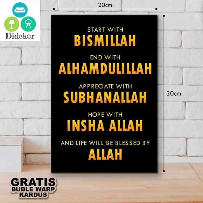 Jual hiasan dinding wall decor canvas frame tulisan motivasi cftm03 . Harga Motivasi Dinding Islam Terbaru Oktober 2021 Biggo Indonesia