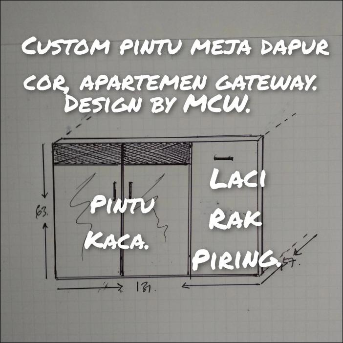 PINTU MEJA DAPUR COR/PINTU KITCHEN SET BAWAH/LACI RAK PIRING DAPUR BWH |  Shopee Indonesia