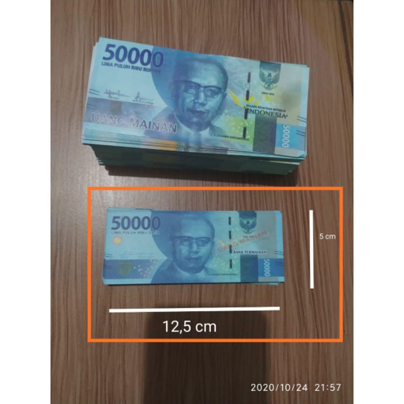 Uang Mainan Monopoly ukuran Tanggung Pecahan 50.000 | Shopee Indonesia