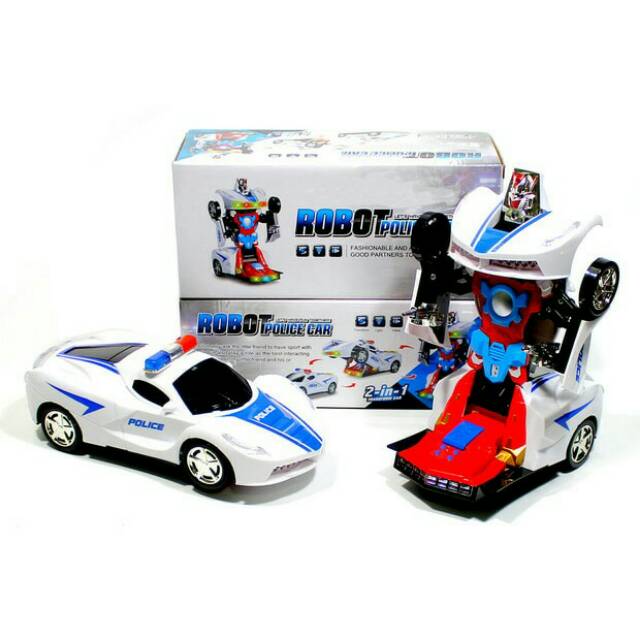 Mainan Mobil Polisi Berubah Jadi Robot | Shopee Indonesia