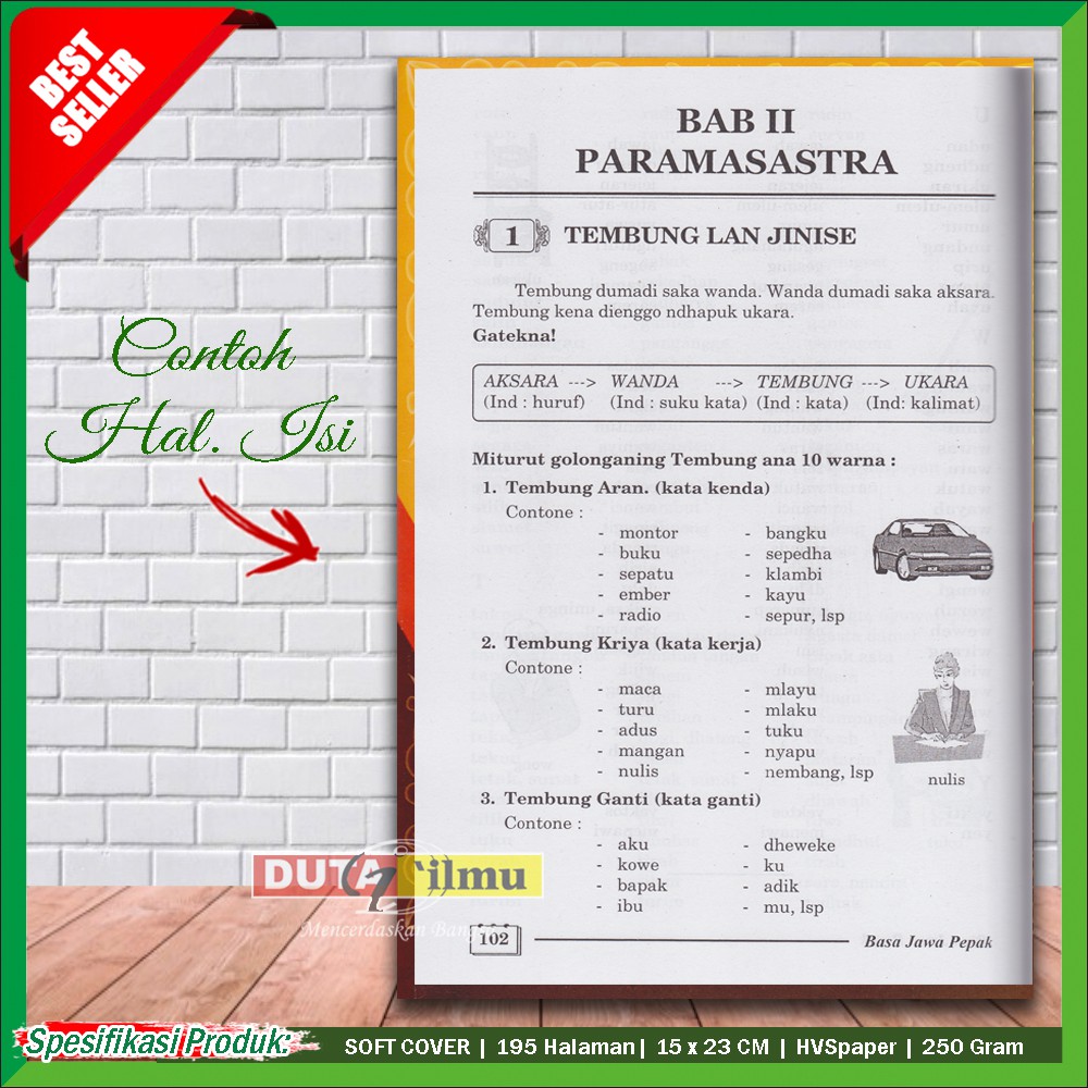 Tembung kriya merupakan kata yang menjelaskan perbuatan. Buku Pinter Basa Jawa Pepak Shopee Indonesia