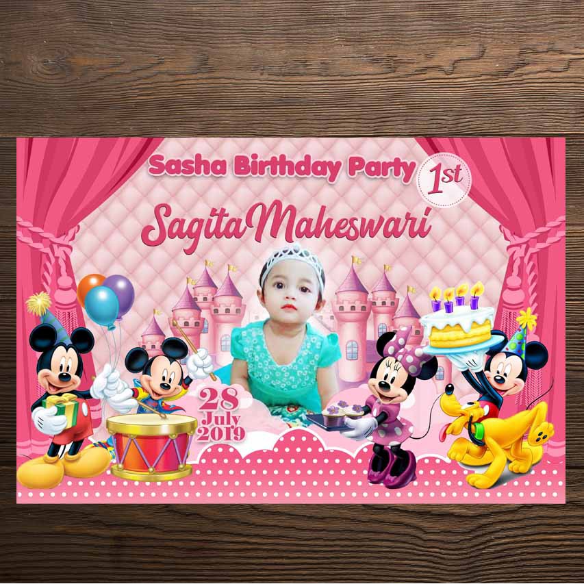 Belanja online background ulang tahun anak perempuan terbaik, terlengkap & harga termurah di lazada indonesia | bisa cod ✓ gratis ongkir ✓ voucher diskon. Spanduk Ulang Tahun Micky Mouse Backdrop Banner Shopee Indonesia