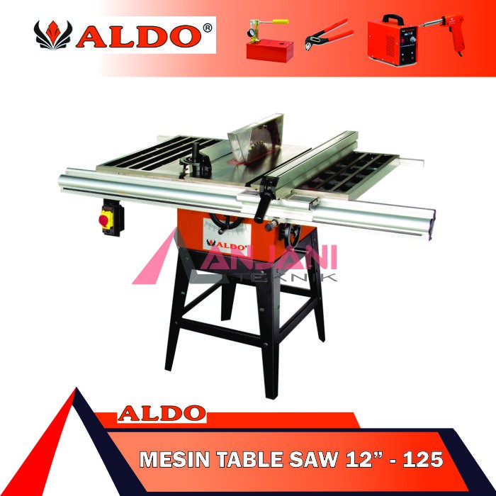 Selanjutnya pasang mata gergaji ke poros dan kencangkan baut menggunakan . Aldo 125 Mesin Gergaji Potong Kayu Dinamo 12inch Table Saw 12 Inch Shopee Indonesia