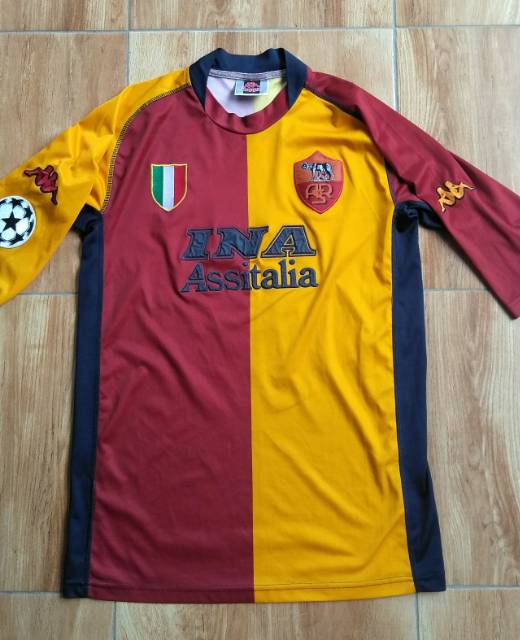Jersey bola retro as roma home 01/02 grade ori futsal 2001 2002 baju. Jual Jersey Retro Roma 2001 2002 Batistuta Indonesia Shopee Indonesia