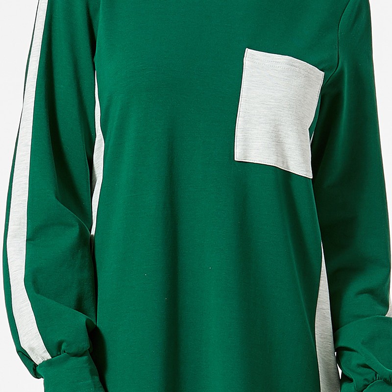 Eliza j plus size long sleeve jewel neck lace midi dress. Siskakia Hoodies Sweatshirt Long Dress Plus Size Casual Maxi Dresses Fashion Pocket Patch Hit Shopee Indonesia