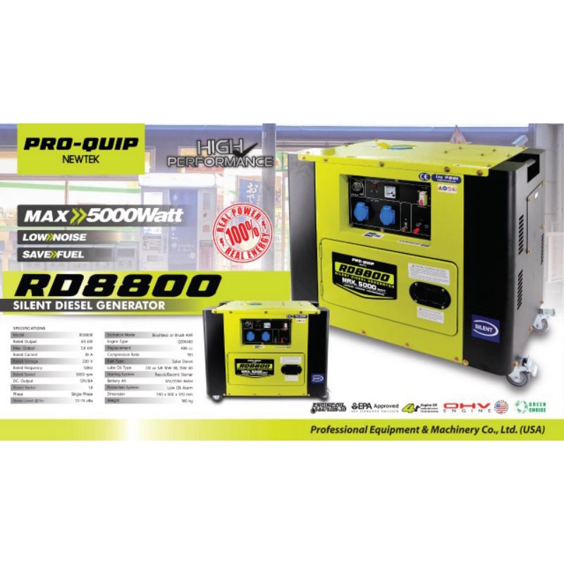 We didn't find any items that match your filter preferences. Solar Generator Silent Genset 5000watt Proquip Rd8800 Pro Quip Rd 8800 5000 Watt Shopee Indonesia