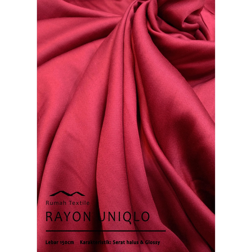 Rayon adalah konduktor panas yang baik, sehingga ini berasa dingin,. Rayon Uniqlo Kain Rayon Import Viscose Polos Rayon Shopee Indonesia