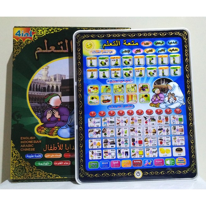 Harga M104 Mainan Anak Playpad Muslim Led 4 Bahasa Murah - Tablet Arab Anak - Cariolshop