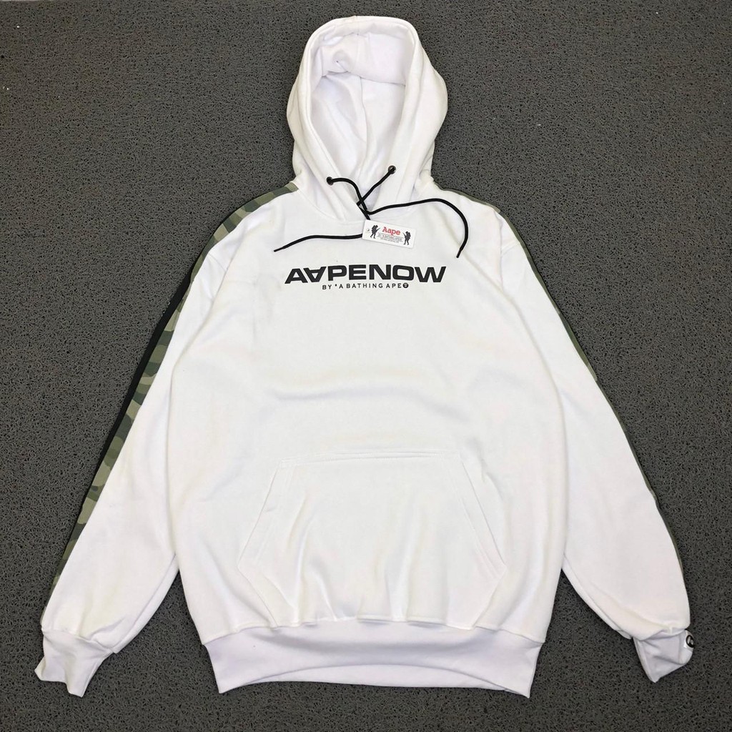 Aape jaket now jaket bape jaket hoodie a bathing ape jaket army. Jaket Sweater Hoodie Aape Now By A Bathing Ape Stripe Hijau Warna Putih Authentic Premium Shopee Indonesia