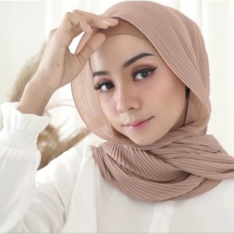 Bahan jatuh, mudah dibentuk dan nyaman. Kerudung Pashmina Plisket Full Ceruty Pleated Shawl Jilbab Pashmina Plisket Shopee Indonesia