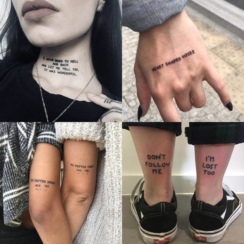 Temporary Tattoo | Tato Temporer Tulisan Bahasa Inggris | Tato Tidak  Permanen [2/2] | Shopee Indonesia