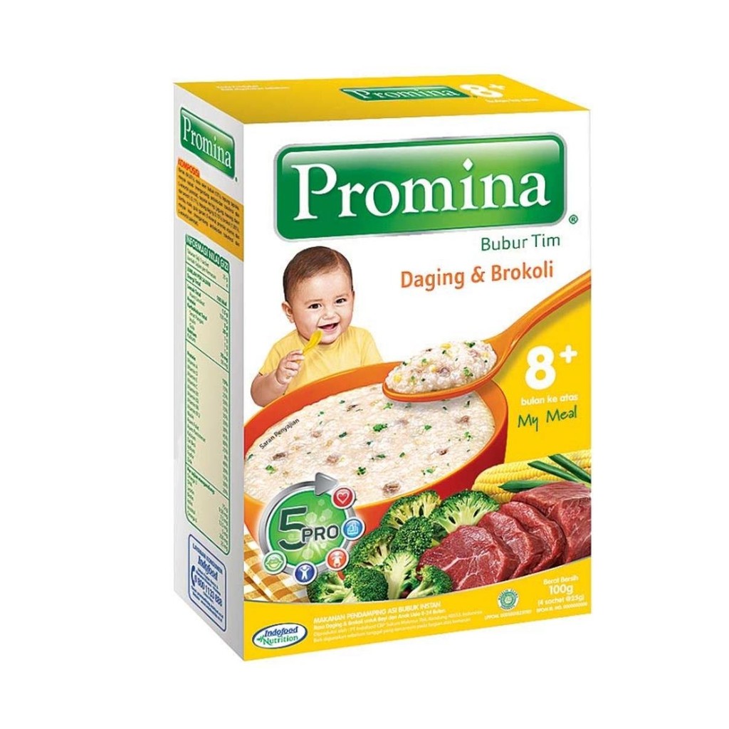 Varian rasa bubur bayi promina. Promina Bubur Tim Daging & Brokoli 8+ 100g | Shopee Indonesia