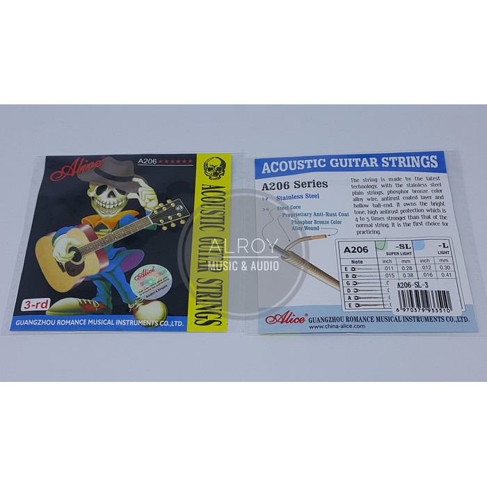 Senar Gitar String / Acoustic Eceran Alice A206 no.3 Note G | Shopee  Indonesia