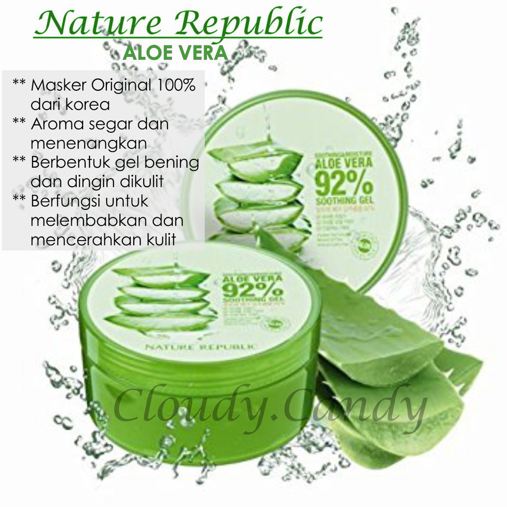 ∙ promo pengguna baru ∙ kurir instan ∙ bebas ongkir ∙ cicilan 0%. Masker Korea Nature Republic 100 Original Masker Lidah Buaya Aloe Vera Shopee Indonesia