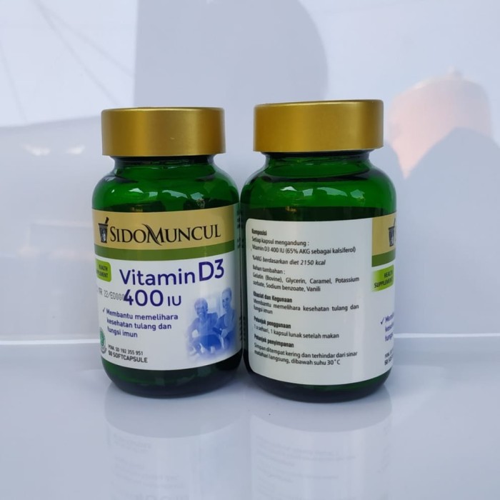 Vitamin D3 400 IU Sidomuncul | Shopee Indonesia