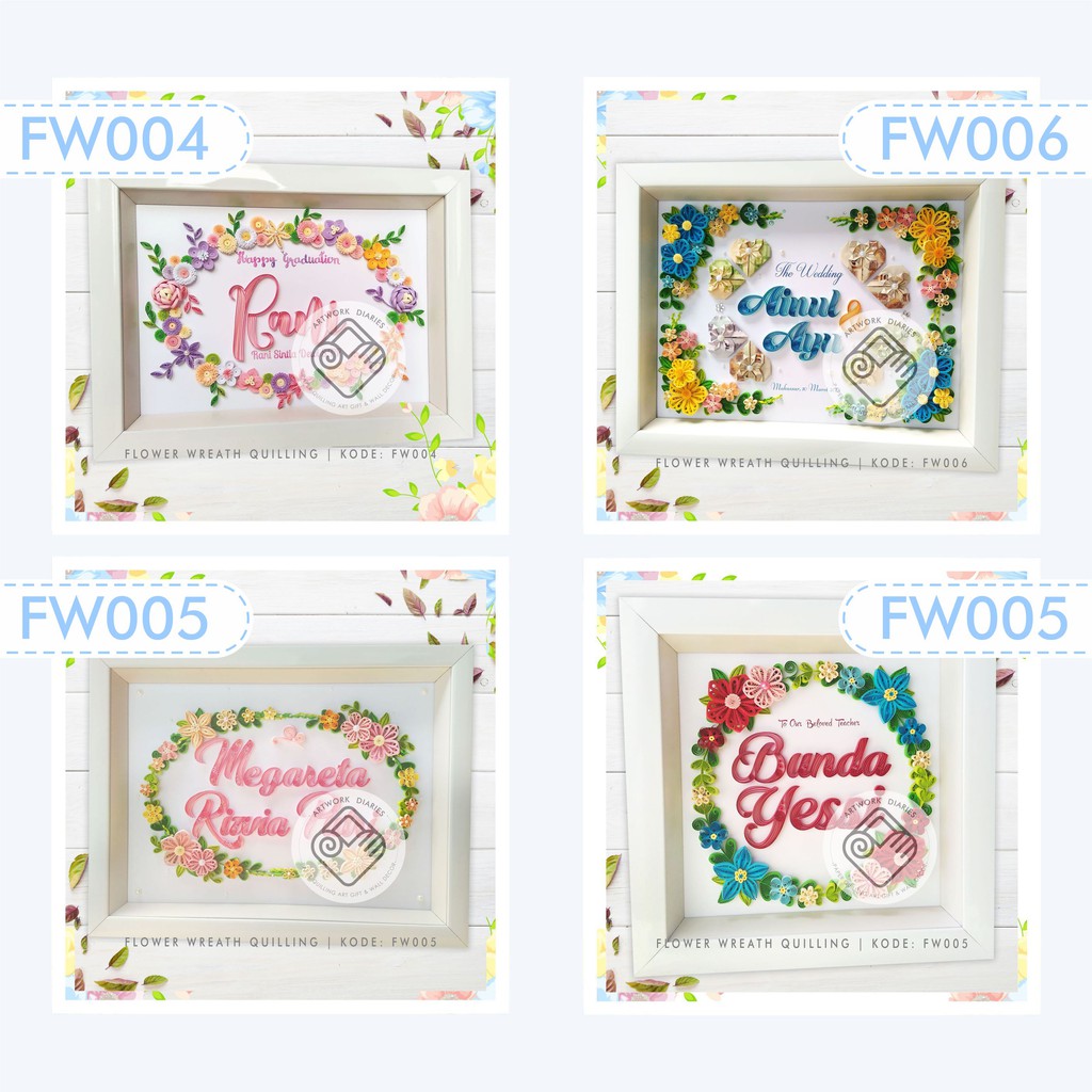 22/10/2021 · hi all, i'm preeta naidu and this is my first ever video on youtube. Flower Wreath Quilling Fw00 456 Kado 3d Frame Quilling Art Shopee Indonesia