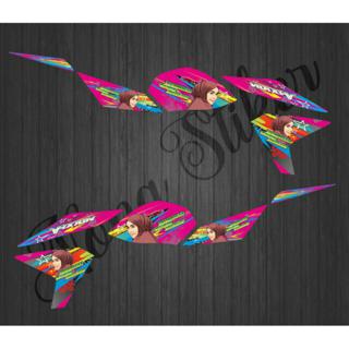 Full fairing body custom pink biru pnp untuk all vixion byson karbu model r25. Jual Stiker Striping Decal Motor New Vixion Lightning Nvl Hijab Indonesia Shopee Indonesia