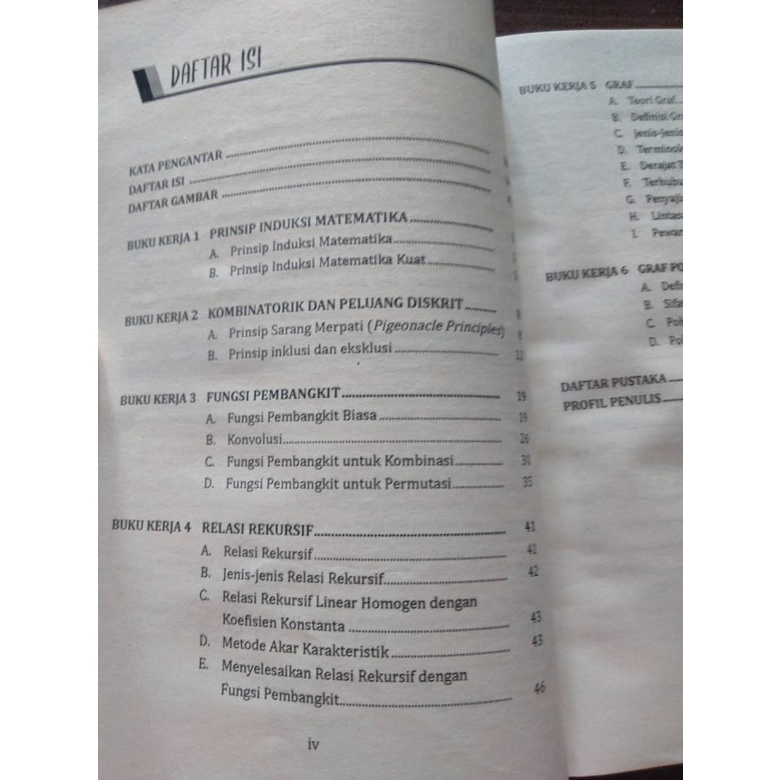 Himpunan bilangan bulat z tidak tertutup terhadap operasi pembagian biasa, karena terdapat 2, 3 z dimana 2 : Buku Kerja Matematika Diskrit Latihan Matematica Discrit Kombinatorik Fungsi Pembangkit Shopee Indonesia