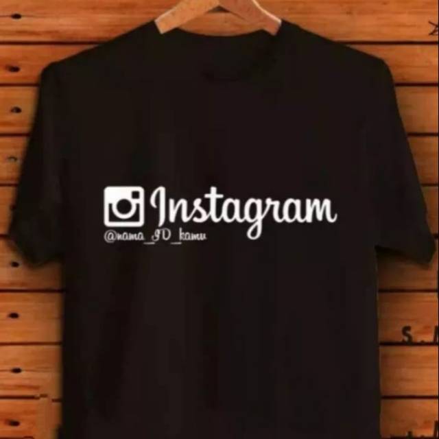 Jual Kaos T-shirt Baju Instagram Bisa tulis nama Instagram sendiri kaos  keren Indonesia|Shopee Indonesia