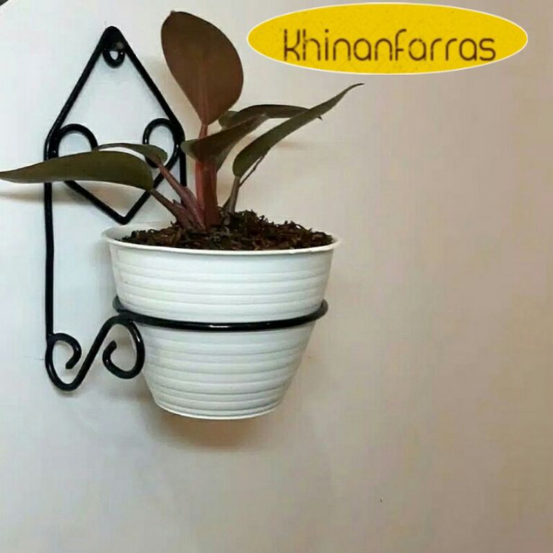 Tidak ada keterangan saya kirim warna acak) berat: Tempat Pot Bunga Minimalis Gantung Tempel Di Dinding Dan Teras Rumah Shopee Indonesia