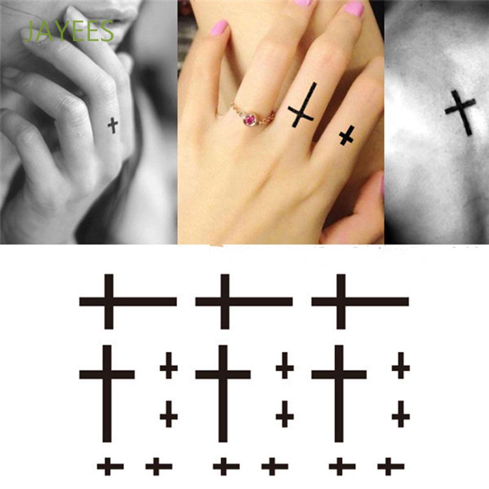 Jayees Dedo No Pescoço Da Arte Do Corpo Para Mulheres Dos Homens Capa À Prova D 'Água Cruz Tatuagens Tatuagem Scars Etiqueta / Multicolor | Shopee Brasil 1000_x_1000_jpg