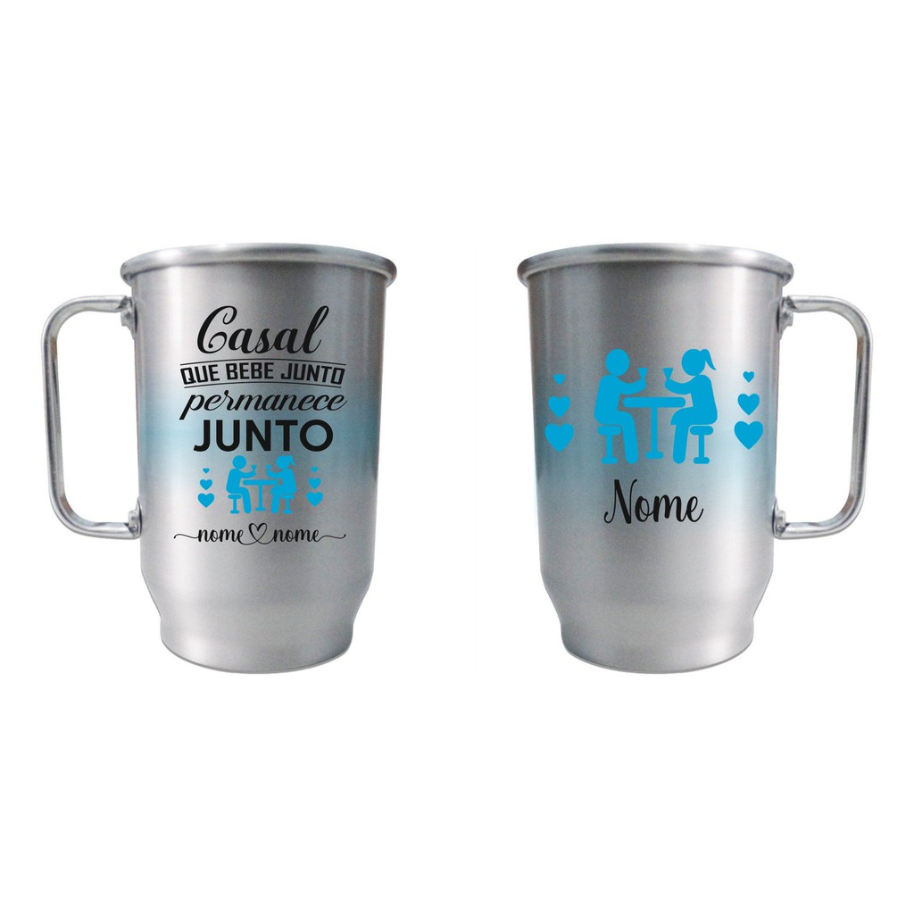 Mais de 14.332 produtos exclusivos. Caneca De Aluminio Personalizada Cerveja Casal Que Bebe Junto Presente Dia Dos Namorados 1 Caneca Shopee Brasil