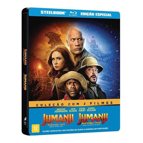 Ação / aventura / comédia idioma: Blu Ray Steelbook Jumanji Bem Vindo A Selva Proxima Fase Shopee Brasil