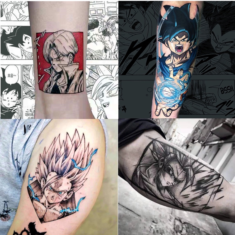 6 Sheets Dragon Ball Saiyan Goku Tattoo Sticker Cartoon Temporary Tattoo Waterproof Fake Tattoo Sticker | Shopee Brasil 800_x_800_jpg