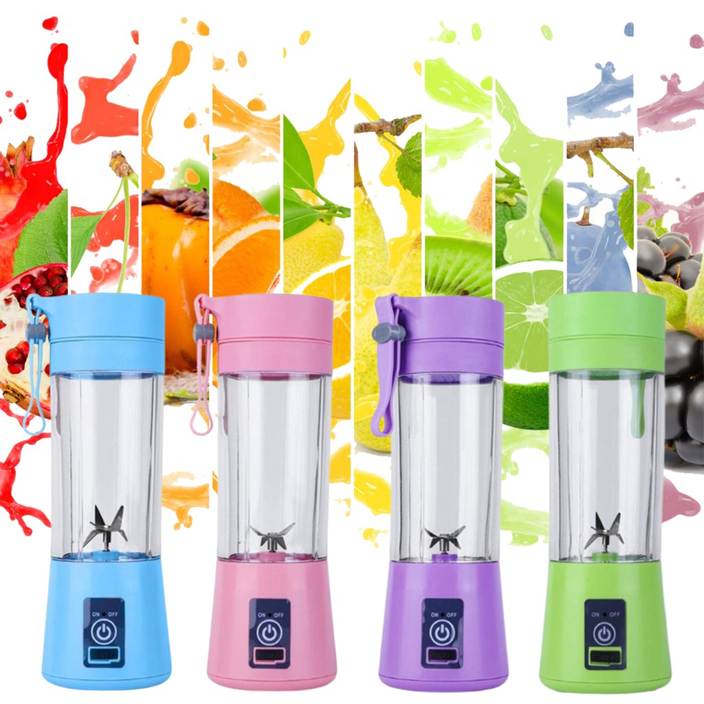 Liquidificador Portátil Pequeno Recarregável 6 Lâminas USB