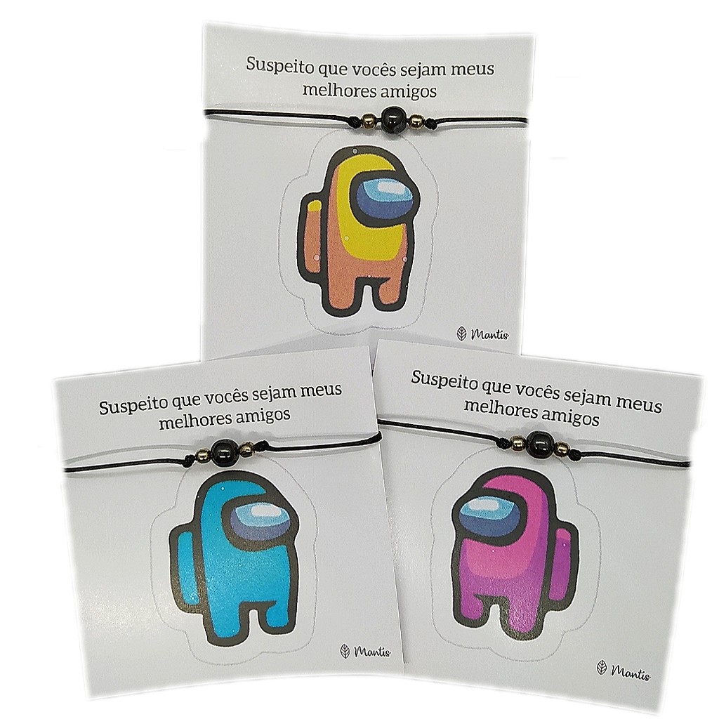 Pulseiras da Amizade Among Us Imã Hematita