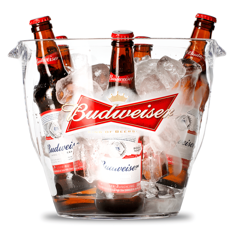 Confira no www.emporiodacerveja.com.br nossos descontos, . Balde Budweiser 7 6l Acrilico Gravado A Tinta Shopee Brasil