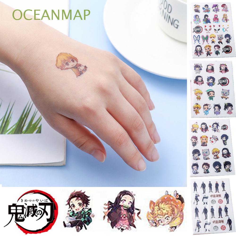 Oceanmap 5Pçs Tatuagens À Prova D'água/Adesivos De Anime Kimetsu No Yaiba Demon Slayer 10X14 Cm | Shopee Brasil 1000_x_1000_jpg