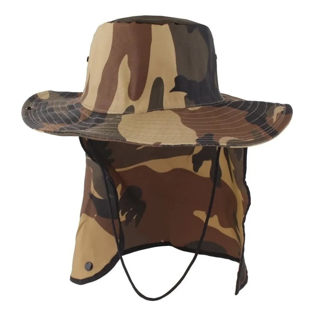 Chapeu Pescaria Pescador Australiano Protetor Nuca Pescoço