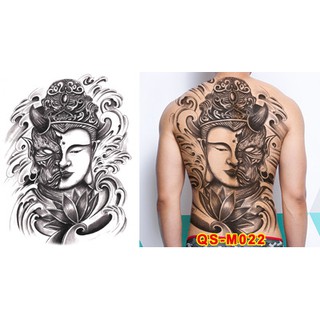 Full Back Tattoo Sticker Guan Gong Zhao Yun Carp Erlang Super Super Full Back Waterproof Lasting Tattoo Arm Totem | Shopee Brasil 320_x_320_jpg