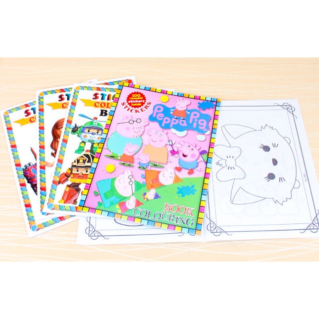 A fun colouring book for all the family featuring the iconic images of norman thelwell. A4 Sticker Colouring Book Children Activity Book Shopee Malaysia