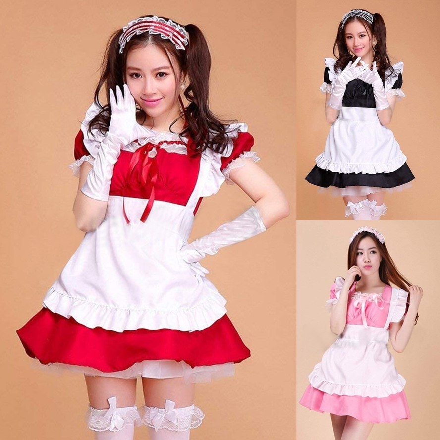 Plus size nekopara vanilla maid dress outfit curvy cosplay costume with cat ears and petticoat ; Buy Ready Stock Lolita French Maid Dress Set Plus Size Baju Kosplay Seksi Perempuan Girls Woman Anime Costume Cosplay Party Sexy Halloween Costumes Role Play Waitress Skirt Summer Seetracker Malaysia