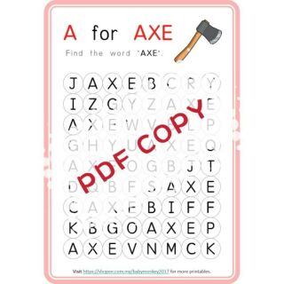 printable pdf preschool word search kindergarten word