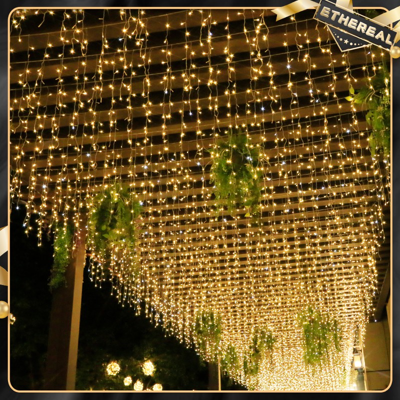 How about a couple of . Led Light Icicle Waterfall Fairy String Curtain Lights Garland Outdoor Wedding Party Festival Decor Shopee Malaysia