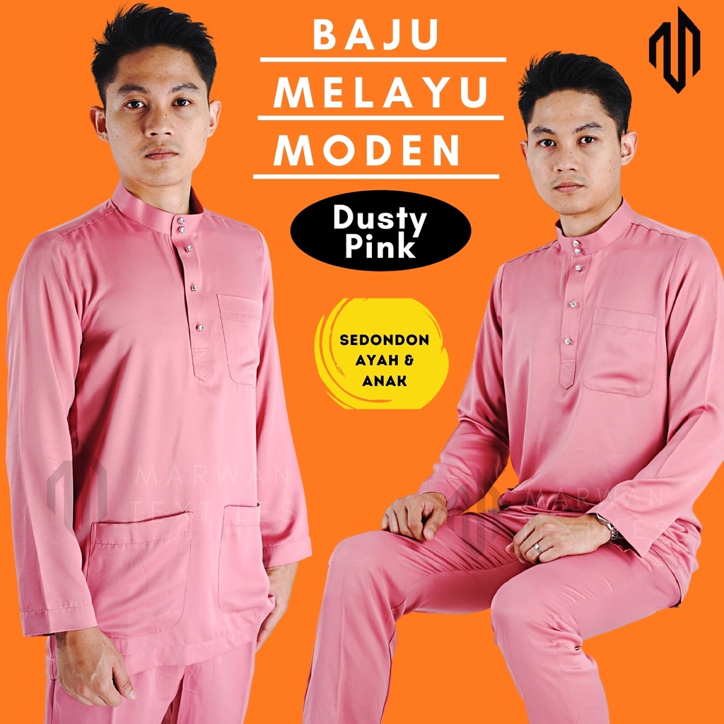 Menggunakkan kain morroccu skin yang terbaru di pasaran. Baju Melayu Moden Warna Dusty Pink Shopee Malaysia