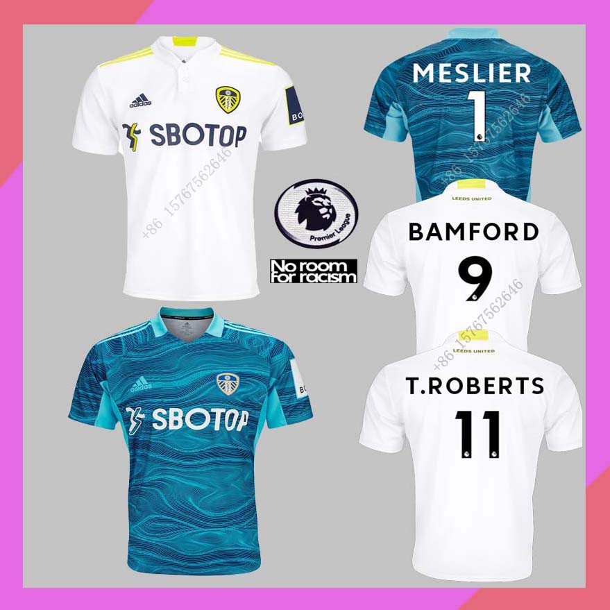 Leeds united football club has unveiled its 2021/22 home kit by adidas. High Quality 2021 22 Leeds United Home Jersey Away Third Football Jersey Men S Adult Training Shirt Bamford 9 T Roberts 11 Llorenter 14 Rodrigom 19 Meslier 1 Shopee Malaysia