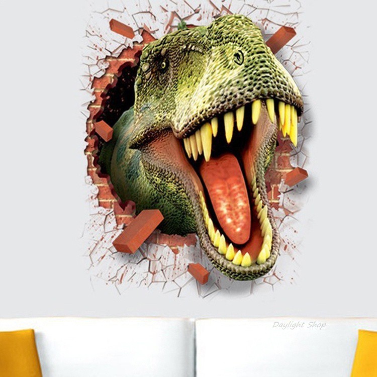 Jurassic dinosaur world ii amazing dual view surprise wall mural wallpaper for bedroom kids art. 3d Jurassic World Park Dinosaurs Wall Stickers For Rooms Decoration Wall Decals Poster Wallpaper Shopee Malaysia