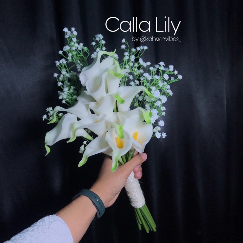 Gubahan Bunga Tangan Lily : Bunga Tangan Hand Bouquet Calla Lily Shopee Malaysia