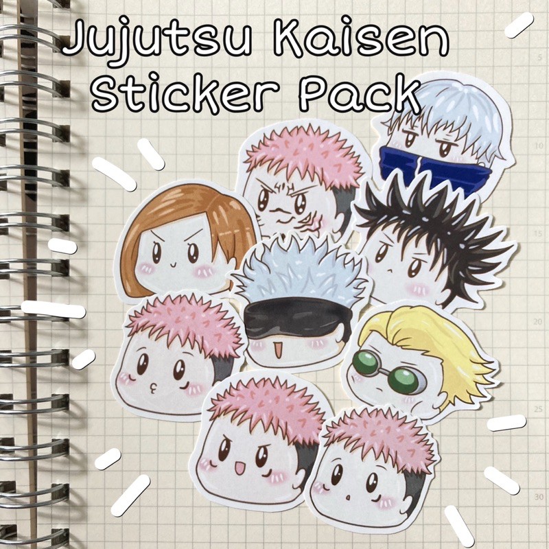 buy jujutsu kaisen sticker pack yuji gojo megumi nobara nanami inumaki sukuna seetracker malaysia