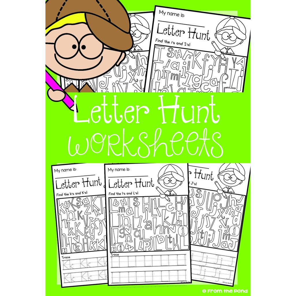 Alphabet letter hunt, educational printables, preschool printables, . Letter Hunt Worksheets Hard Copy Fun Activity Worksheet For Kidsto Learn The Alphabets From A Z Shopee Malaysia