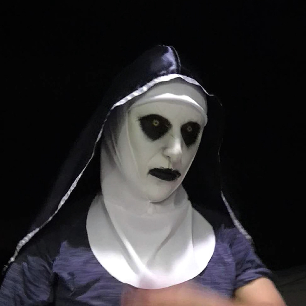Hand made wall mounted mask stand. Nun Horror Mask Hood Helmet Valak Halloween Scary Cosplay Costumes Prop Party Shopee Philippines