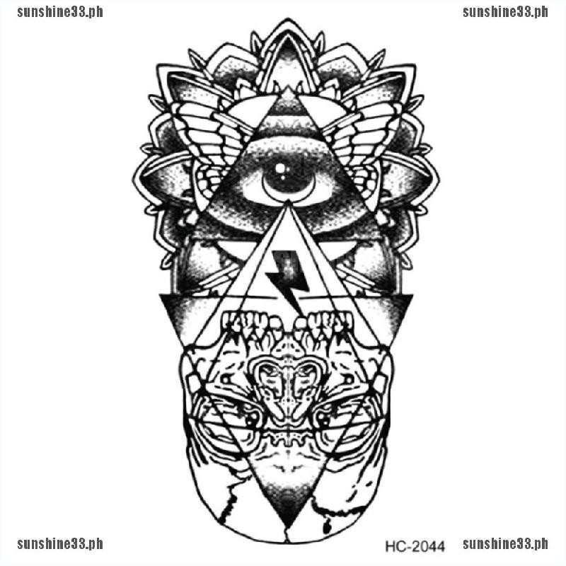 Sun33]Waterproof Temporary Tattoo Sticker God Eye Totem Tattoo Body Art Fake T | Shopee Philippines 800_x_800_jpg