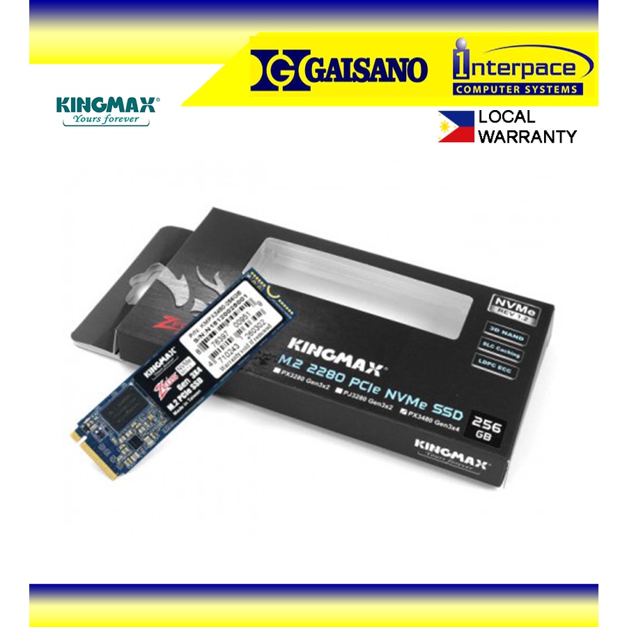 It is available in three capacities, from 256 gb up to 1tb, only in m.2 2280 form factor. Kingmax 256gb M 2 2280 Nvme Internal Ssd Pcie Gen3x4 Pq3480 Shopee Philippines