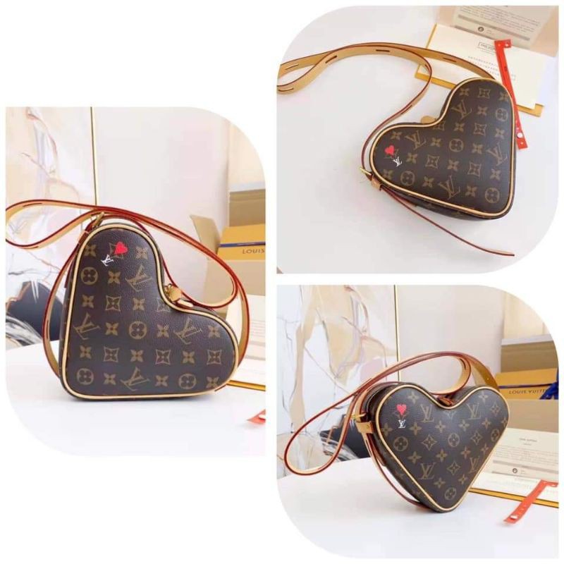Nicolas ghesquière puts a playful twist on louis vuitton ‘s classic monogram for the house’s cruise 2021 collection, modeled by léa seydoux in a newly unveiled campaign. Lv Cruise 2021 Heart Shaped Monogram Shoulder Bag Shopee Philippines
