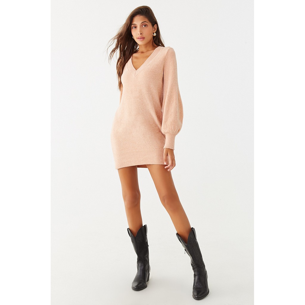 Get best price and quotations for forever 21 lace dress in gorakhpur from verified vendors. Forever 21 Women S Chenille Sweater Dress Blush Shopee Philippines