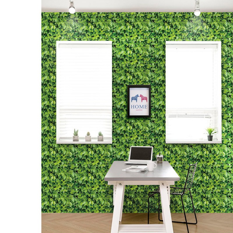 Grass cloth wall coverings are sustainable and can be used in any room. Green Grass Decorative Wallpaper Living Room Background Wall Sticker Shopee Philippines